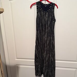 Karen Kane Black and White Striped Maxi Dress
